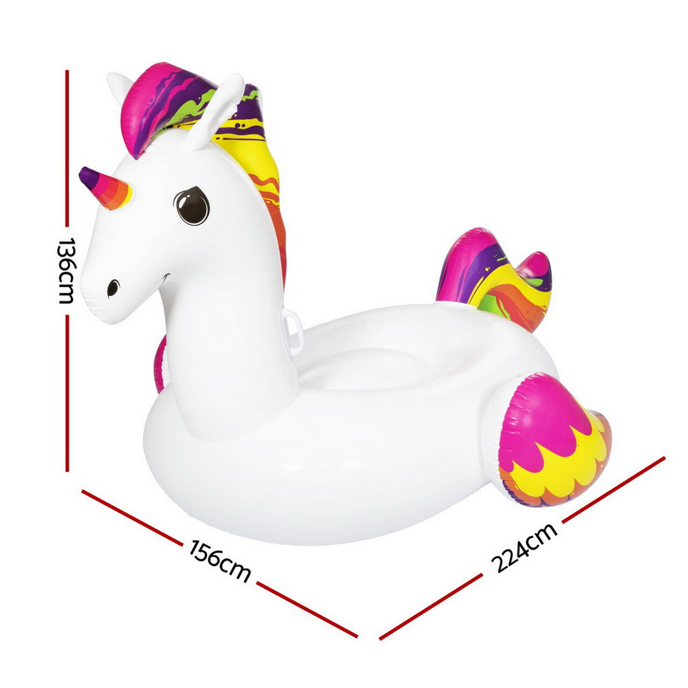 Unicorn Float Rider Inflatable Ride On Floating Pool Lounger 224x156CM