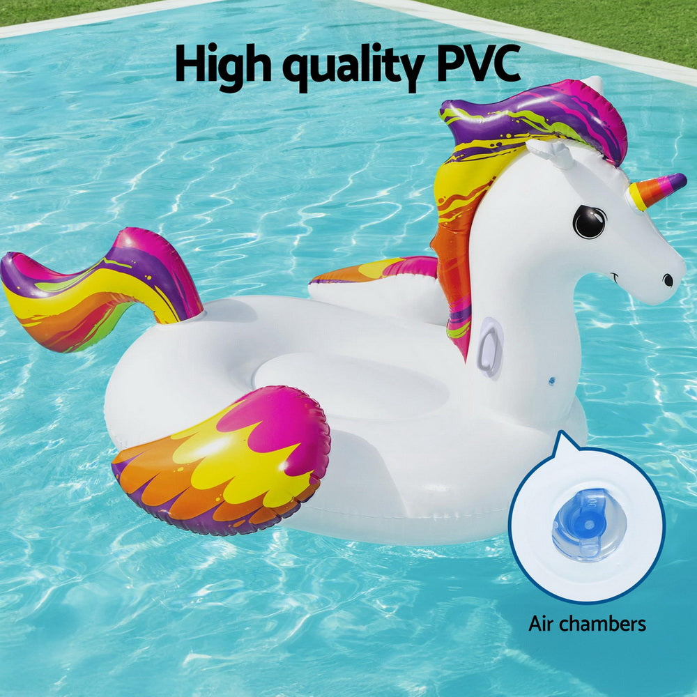 Unicorn Float Rider Inflatable Ride On Floating Pool Lounger 224x156CM