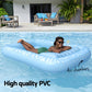 Float Floating Seat Pool Lounger Inflatable Lounge Chair Bed Pillow Cup Holder 2.03MX1.37M
