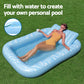 Float Floating Seat Pool Lounger Inflatable Lounge Chair Bed Pillow Cup Holder 2.03MX1.37M
