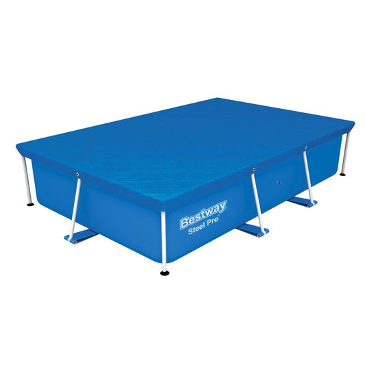 Pool Cover 264x174cm Rectangle Swimming Pool PE Shelter Fits 259x170cm Pools
