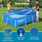 Pool Cover 264x174cm Rectangle Swimming Pool PE Shelter Fits 259x170cm Pools