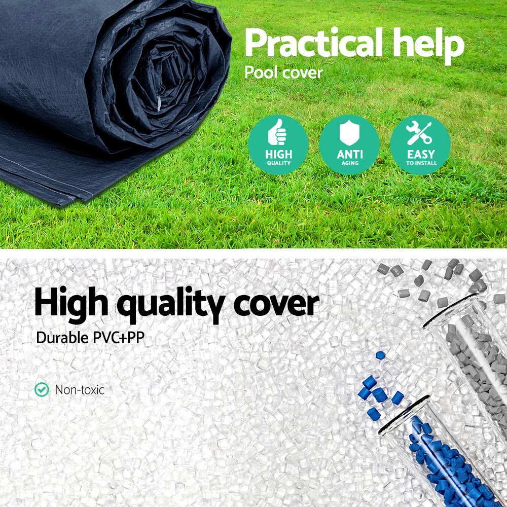 Factory Buys Pool Cover Fits 4.12x2.01m Above Ground Swimming Pool PVC Blanket