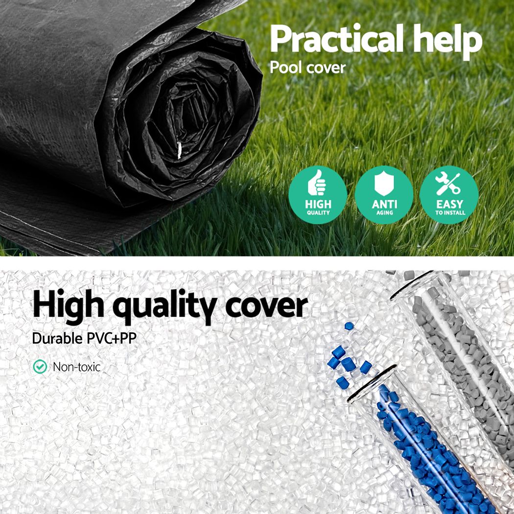Pool Cover Fits 2.44m Above Ground Swimming Pool PVC Blanket