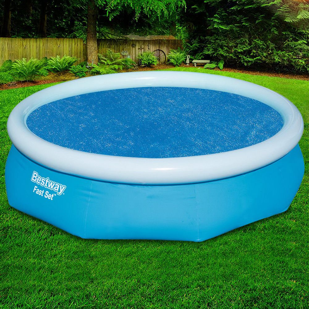 Factory Buys Pool Cover Fits 3.05m/10ft Round Swimming Pool PVC Blanket 2.89m