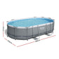 Bestway 488x305x107cm Swimming Pool Steel Frame Set w/ Pump Filter Ladder Cover