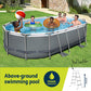 Bestway 488x305x107cm Swimming Pool Steel Frame Set w/ Pump Filter Ladder Cover