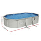 Bestway Swimming Pool 610 x 366cm Steel Frame Round Pool Set w/ Filter Ladder