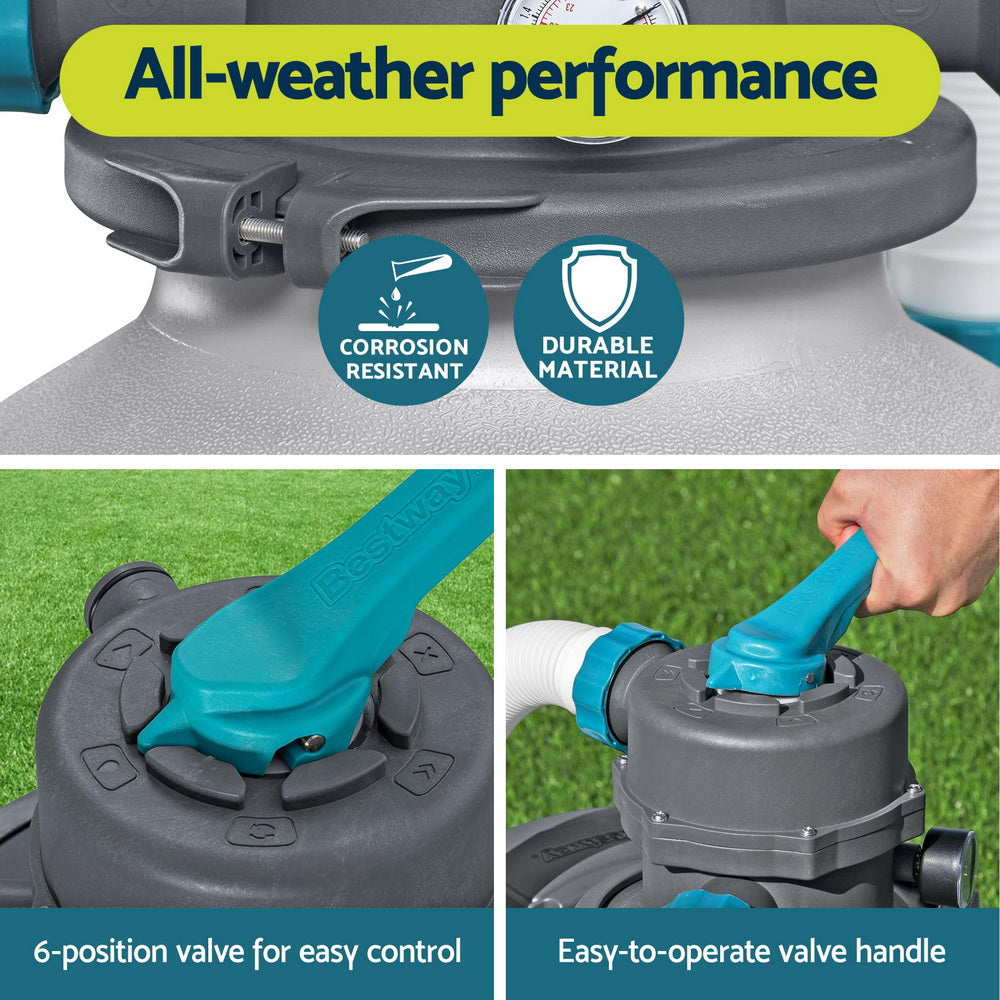 Pool Pump Sand Filter 2200GPH 8327L/H Pools Flowclear Filters