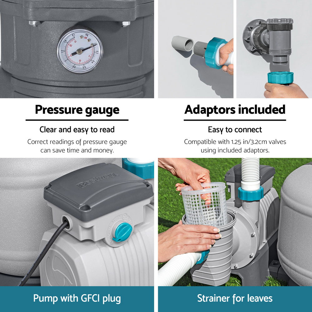 Pool Pump Sand Filter 3000GPH 11355L/H Pools Flowclear™ Filters