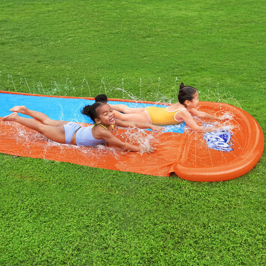 Factory Buys Inflatable Water Slip Slide Double Kids Splash Toy Outdoor Play 4.88M