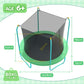 Bestway 8ft Trampoline Kids Rebounder Safety Net Enclosure Outdoor Fitness 2.44m for Ages 6+