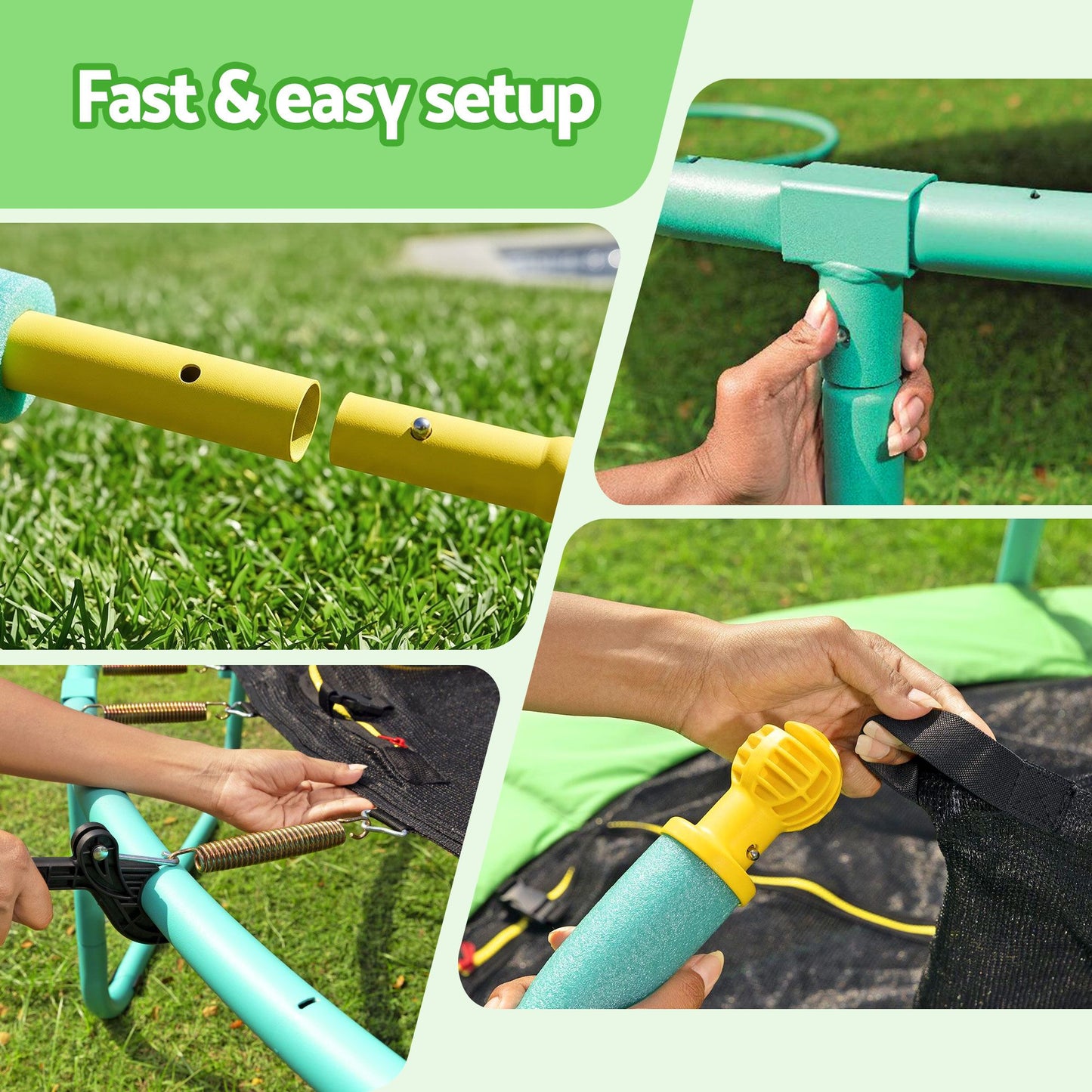 Bestway 8ft Trampoline Kids Rebounder Safety Net Enclosure Outdoor Fitness 2.44m for Ages 6+
