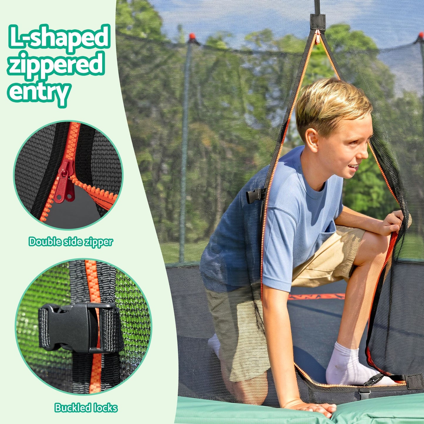 Bestway 14ft Trampoline Kids Rebounder Safety Net Enclosure Outdoor Fitness 4.27m for Ages 6+