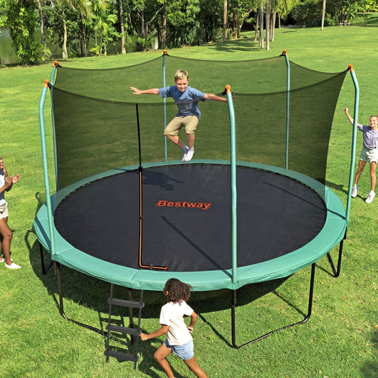 Bestway 14ft Trampoline Kids Rebounder Safety Net Enclosure Outdoor Fitness 4.27m