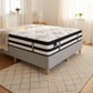 Bliss Ensemble Bed Base & Mattress Package with 34cm Mattress - Light Grey Single