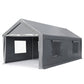 3x6m Carports Canopy Tent Portable Garage Outdoor Steel Shelter Grey