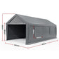 3x6m Carports Canopy Tent Portable Garage Outdoor Steel Shelter Grey