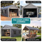 3x6m Carports Canopy Tent Portable Garage Outdoor Steel Shelter Grey