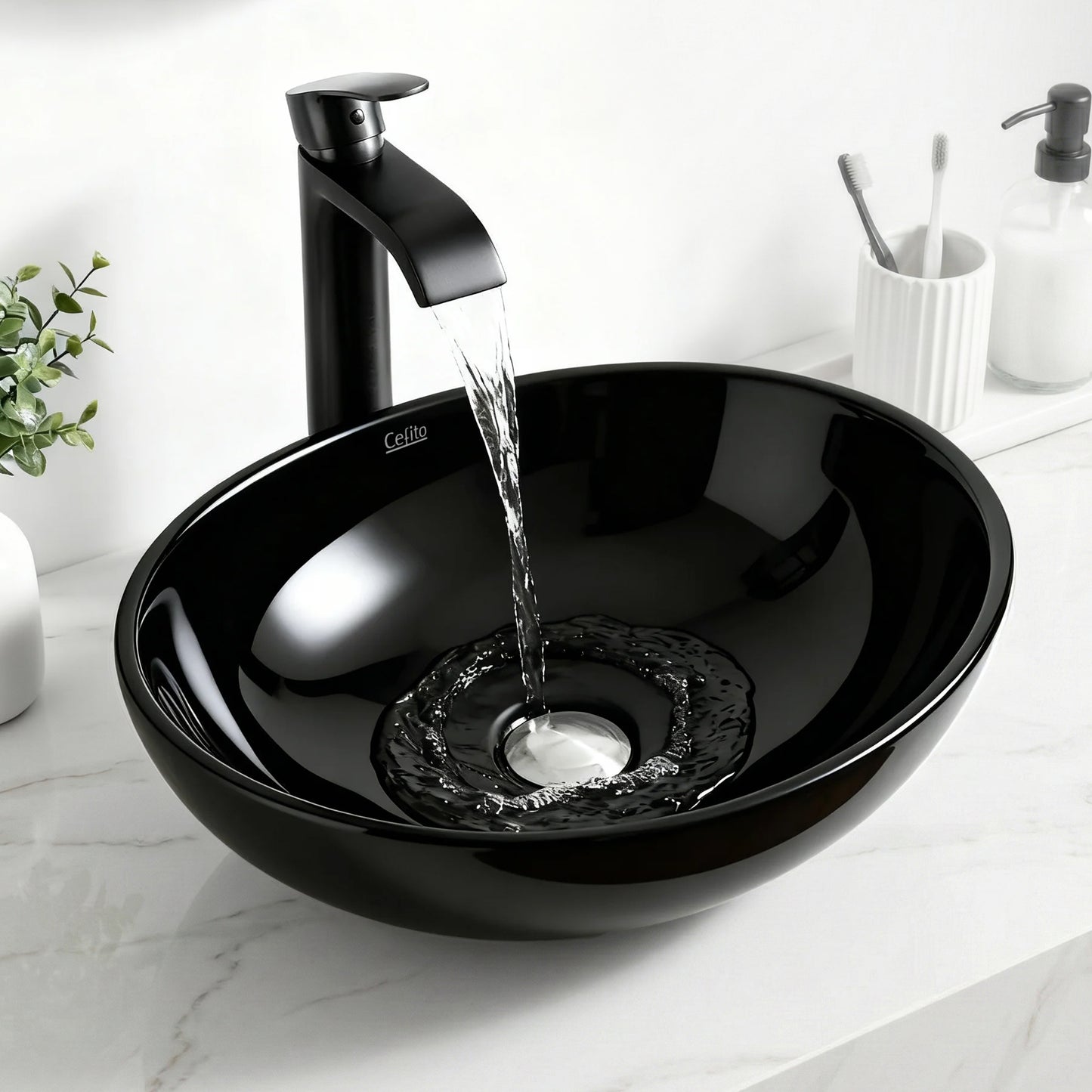 Bathroom Basin Ceramic Vanity Sink Hand Wash Bowl 41x34cm