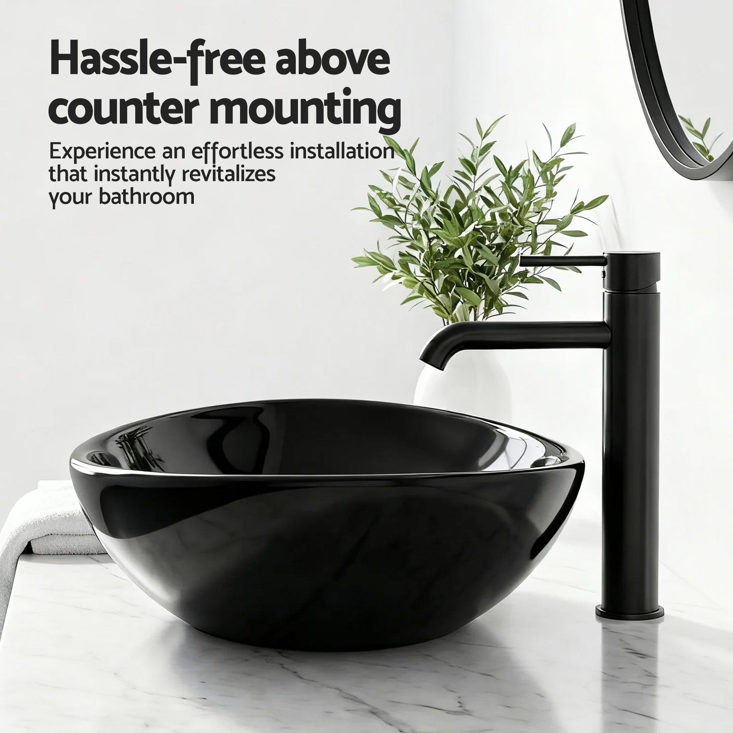 Bathroom Basin Ceramic Vanity Sink Hand Wash Bowl 41x34cm