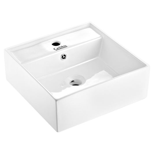 41.5x41.5x14.5cm Ceramic Rectangle Sink Bowl - White