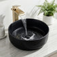 Bathroom Basin Ceramic Vanity Sink Vessel Bowl Wash Matte Black Round Countertop