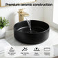 Bathroom Basin Ceramic Vanity Sink Vessel Bowl Wash Matte Black Round Countertop