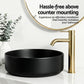 Bathroom Basin Ceramic Vanity Sink Vessel Bowl Wash Matte Black Round Countertop