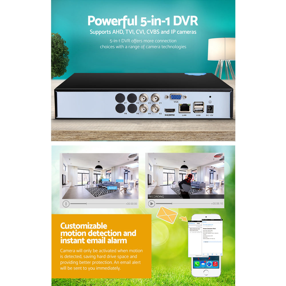 4CH DVR 1080P 5in1 CCTV Video Recorder