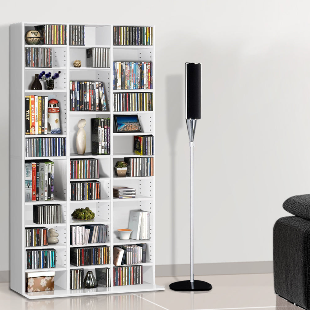 Artiss Bookshelf Cd Storage Rack - Bert White