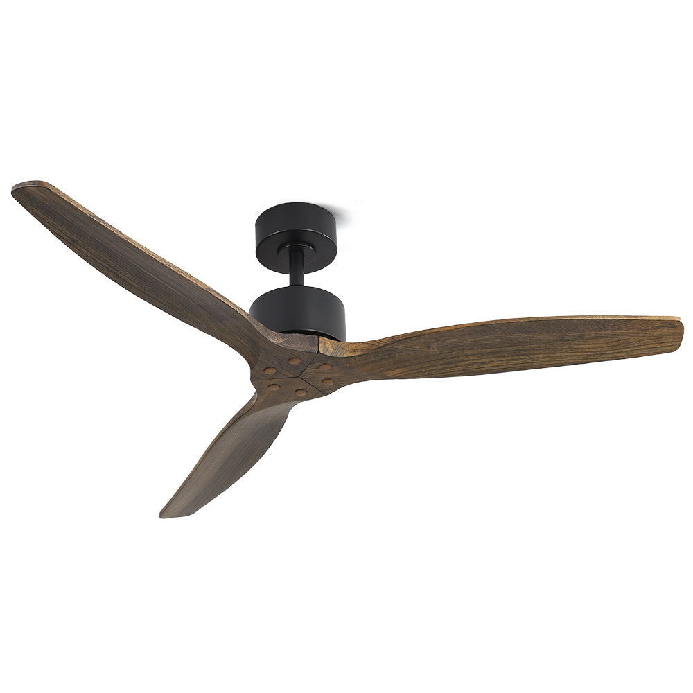 52'' Ceiling Fan With Remote Control Fans 3 Wooden Blades Timer 1300mm