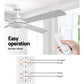 52'' Ceiling Fan AC Motor 4 Blades with Remote - White