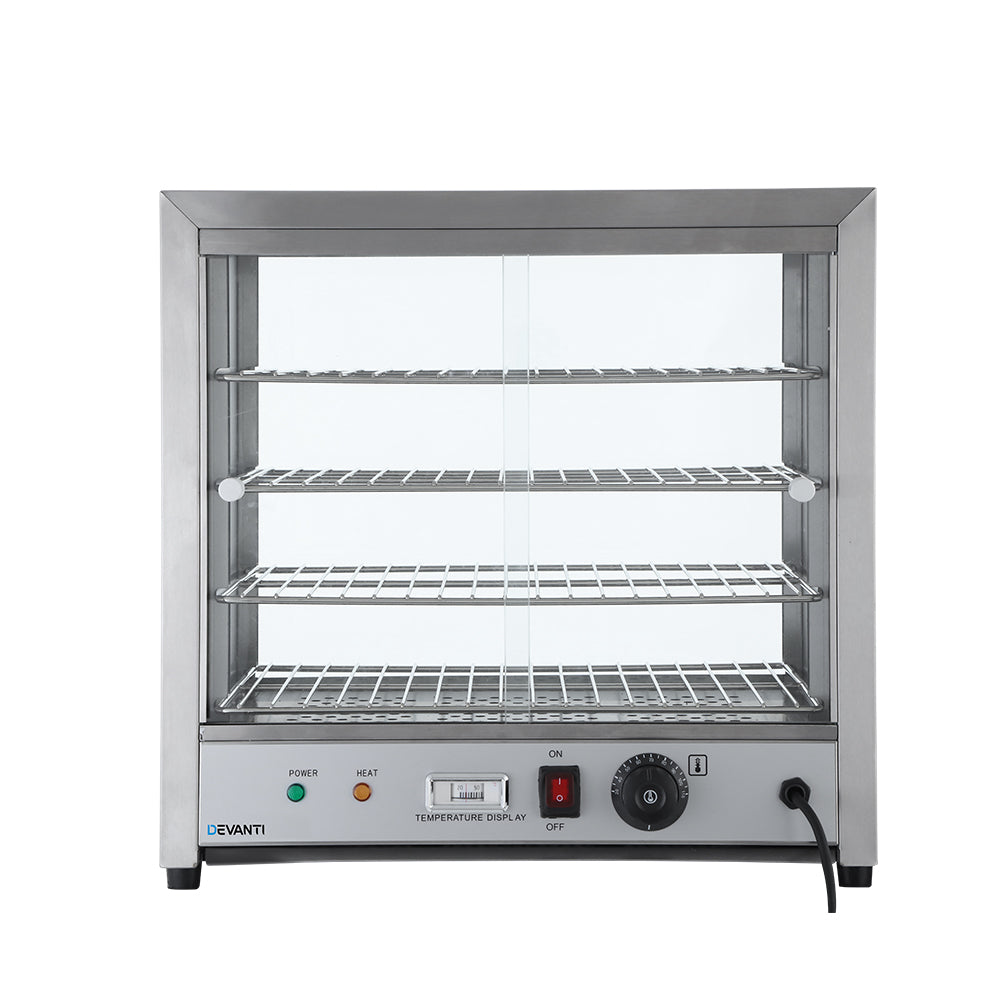 Commercial Food Warmer Hot Display Showcase Cabinet 54cm