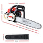 Chainsaw Petrol 75CC 18" Bar Commercial E-Start Pruning Chain Saw