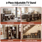 Mirelle Modular TV Stand 3 Piece Entertainment Unit Adjustable Bookcase Shelf - Walnut