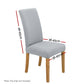 Set of 4 Dining Chair Covers Slipcovers Spandex Stretch Banquet Wedding Grey