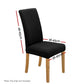 Set of 6 Dining Chair Covers Slipcovers Spandex Stretch Banquet Wedding Black