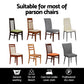 Set of 6 Dining Chair Covers Slipcovers Spandex Stretch Banquet Party - Dark Grey