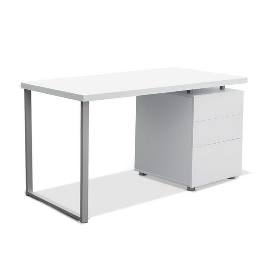 140cm Computer Desk Drawer - White
