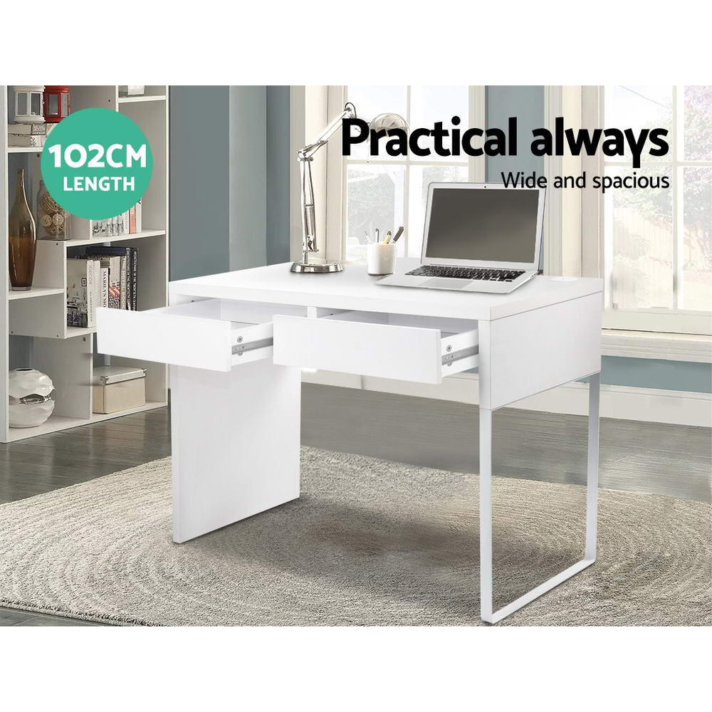 Computer Desk Drawer - White