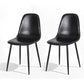 Cecily Set of 2 Dining Chairs Retro PU Leather Kitchen Lounge Cafe Accent Chair - Black