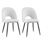 Maisie Set of 2 Dining Chair Boucle Sherpa - White