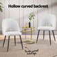 Maisie Set of 2 Dining Chair Boucle Sherpa - White