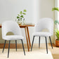 Maisie Set of 2 Dining Chair Boucle Sherpa - White