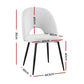 Maisie Set of 4 Dining Chair Boucle Sherpa - White
