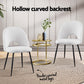 Maisie Set of 4 Dining Chair Boucle Sherpa - White