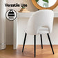 Maisie Set of 4 Dining Chair Boucle Sherpa - White