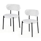 Bryher Set of 2 Dining Chairs Sherpa Boucle - White