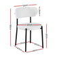 Bryher Set of 2 Dining Chairs Sherpa Boucle - White